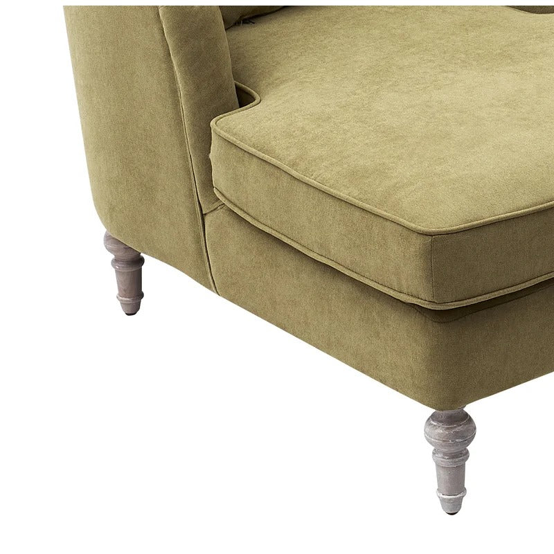 Lounge Chair: Xonet Tufted Two Arm Round Chaise Lounge with Storage