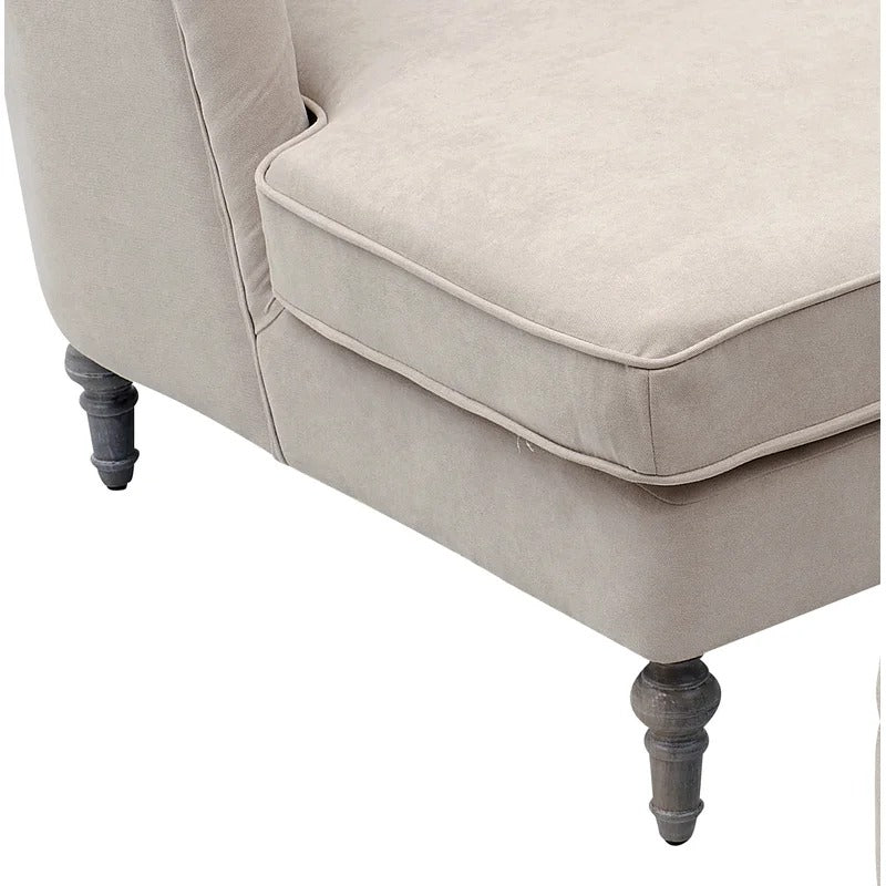 Lounge Chair: Xonet Tufted Two Arm Round Chaise Lounge with Storage