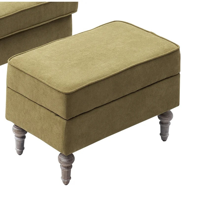 Lounge Chair: Xonet Tufted Two Arm Round Chaise Lounge with Storage