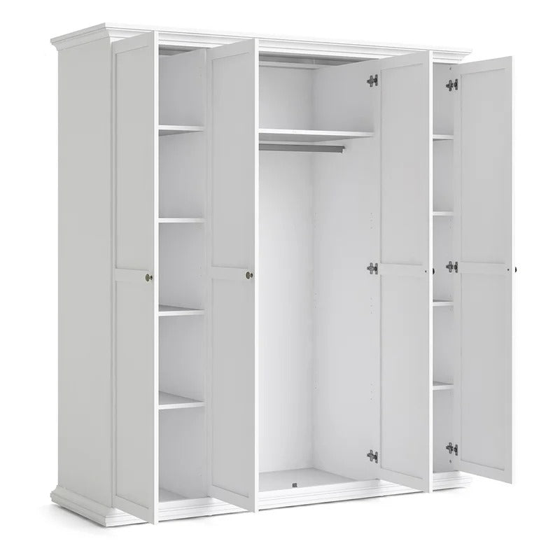 4 Door Wardrobe: Lovely 4 Door Manufactured Wood Wardrobe
