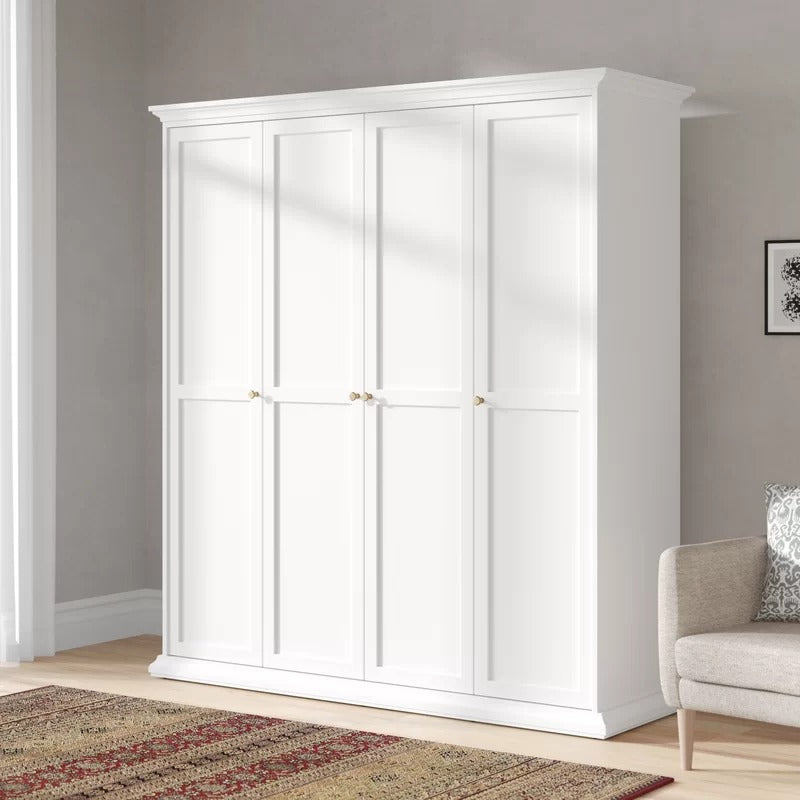4 Door Wardrobe: Lovely 4 Door Manufactured Wood Wardrobe