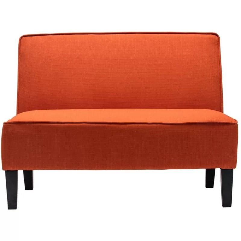 Loveseat: 44.5'' Linen Arm less Loveseat Sofa