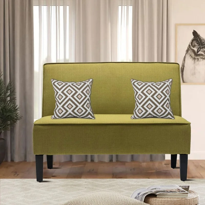 Loveseat: 44.5'' Linen Arm less Loveseat Sofa