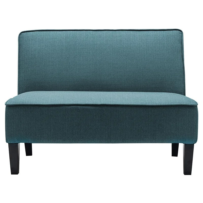 Loveseat: 44.5'' Linen Arm less Loveseat Sofa