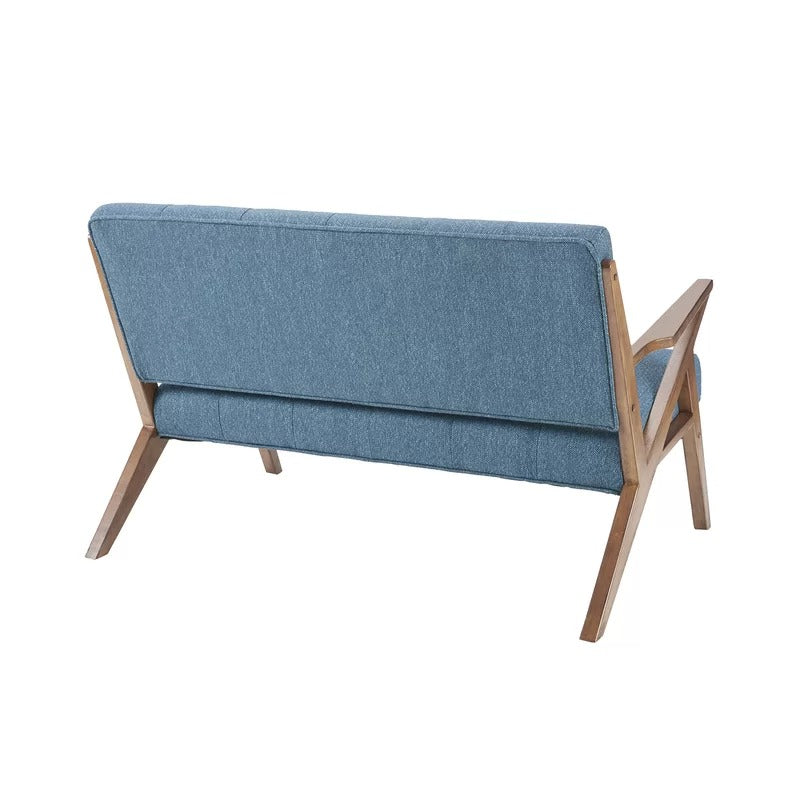 Loveseat: 53.75'' Square Arm Loveseat Sofa
