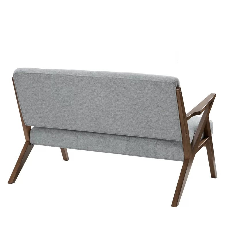 Loveseat: 53.75'' Square Arm Loveseat Sofa