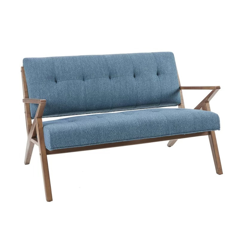 Loveseat: 53.75'' Square Arm Loveseat Sofa