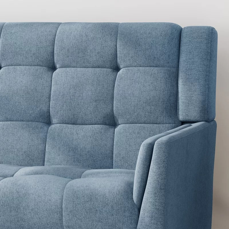 Loveseat: 54'' Square Arm Loveseat Sofa