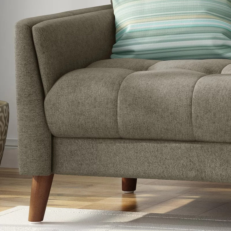 Loveseat: 54'' Square Arm Loveseat Sofa