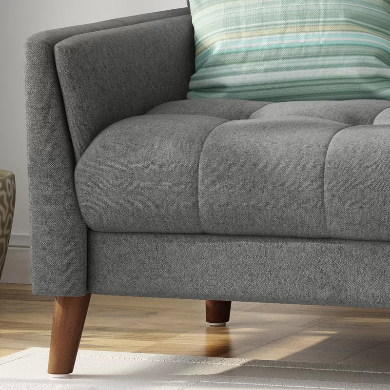 Loveseat: 54'' Square Arm Loveseat Sofa