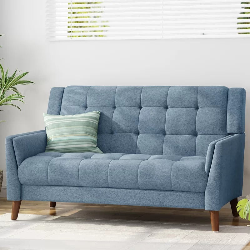 Loveseat: 54'' Square Arm Loveseat Sofa