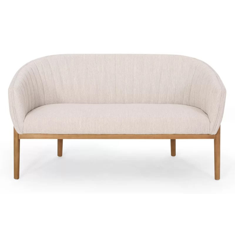 Loveseat: 55'' Recessed Arm Loveseat Sofa