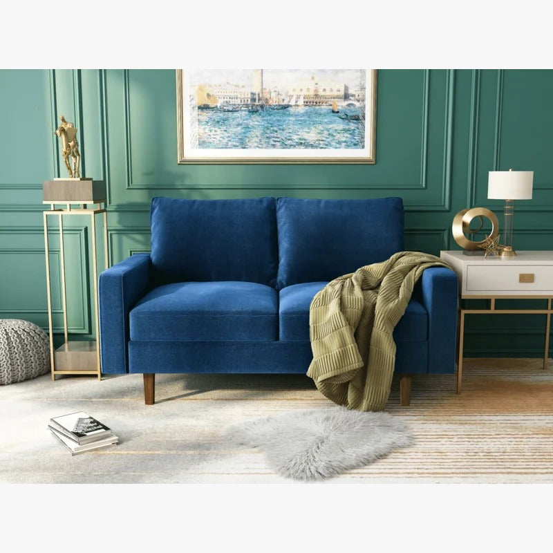 Loveseat: 57.9'' Square Arm Loveseat Sofa