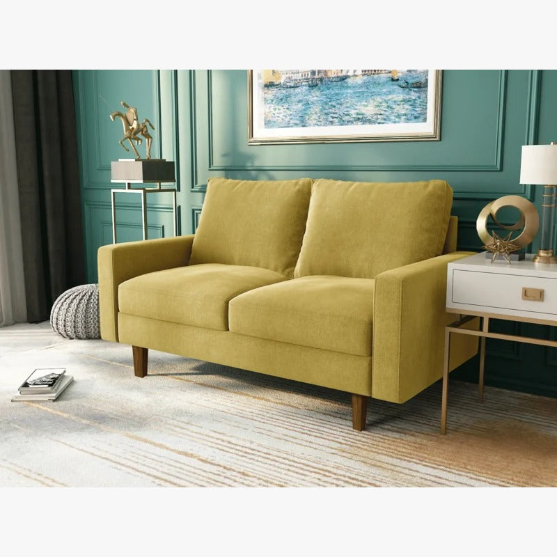 Loveseat: 57.9'' Square Arm Loveseat Sofa