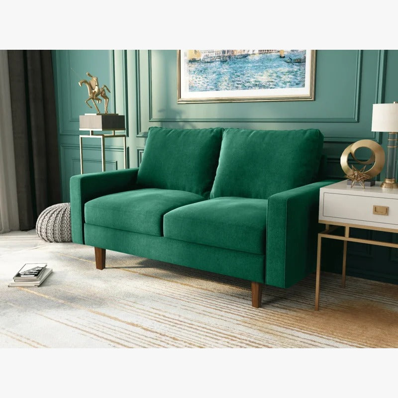 Loveseat: 57.9'' Square Arm Loveseat Sofa