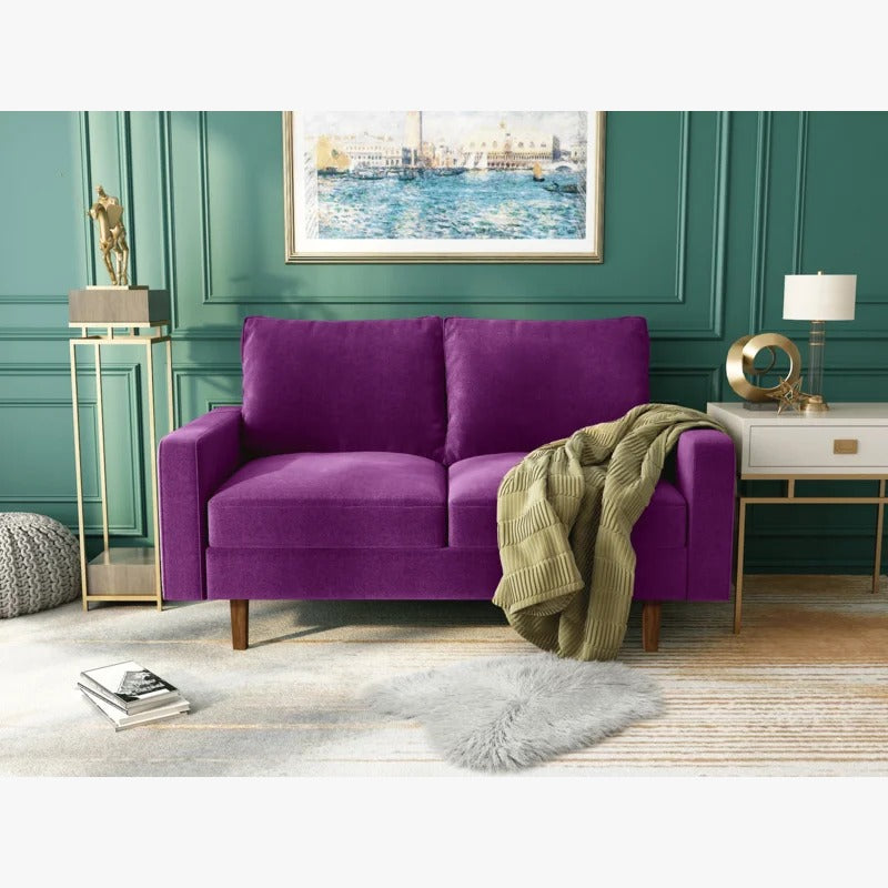 Loveseat: 57.9'' Square Arm Loveseat Sofa