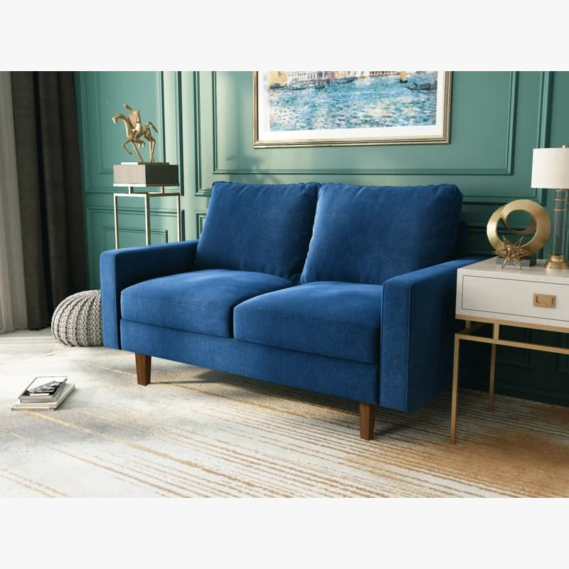 Loveseat: 57.9'' Square Arm Loveseat Sofa