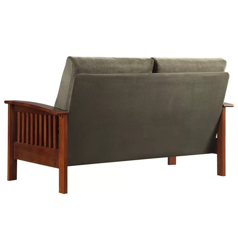 Loveseat: 60'' Recessed Arm Loveseat Sofa