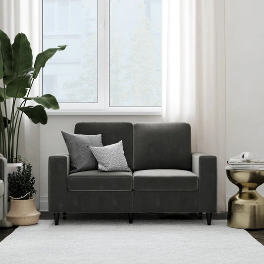 Loveseat: 60'' Square Arm Loveseat Sofa