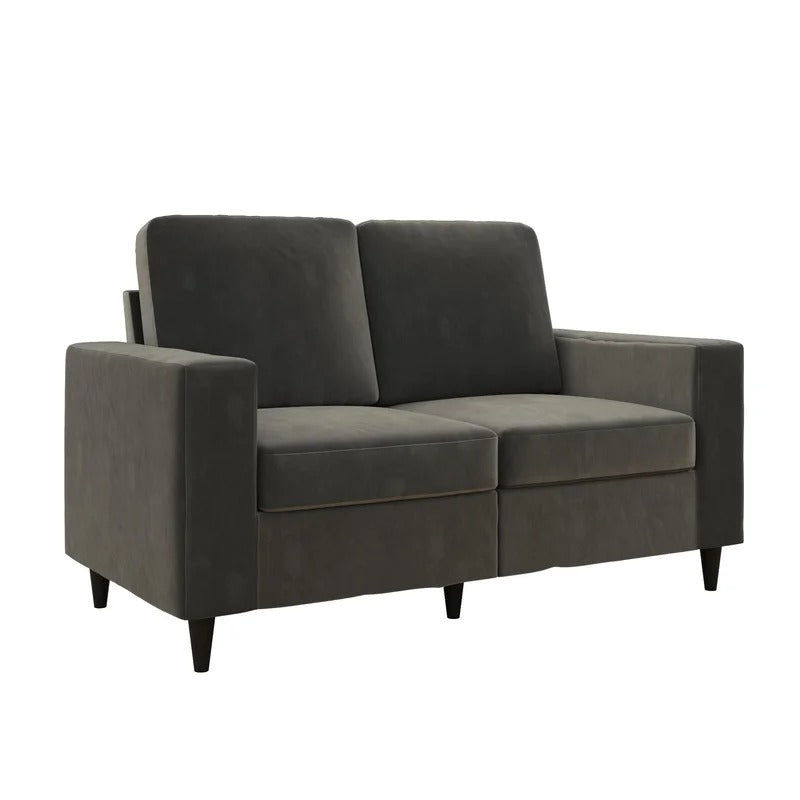 Loveseat: 60'' Square Arm Loveseat Sofa
