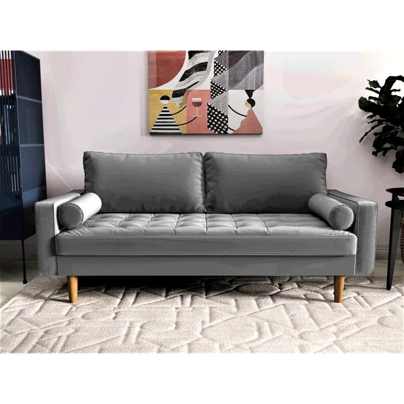 Loveseat: 69.68'' Velvet Square Arm Sofa