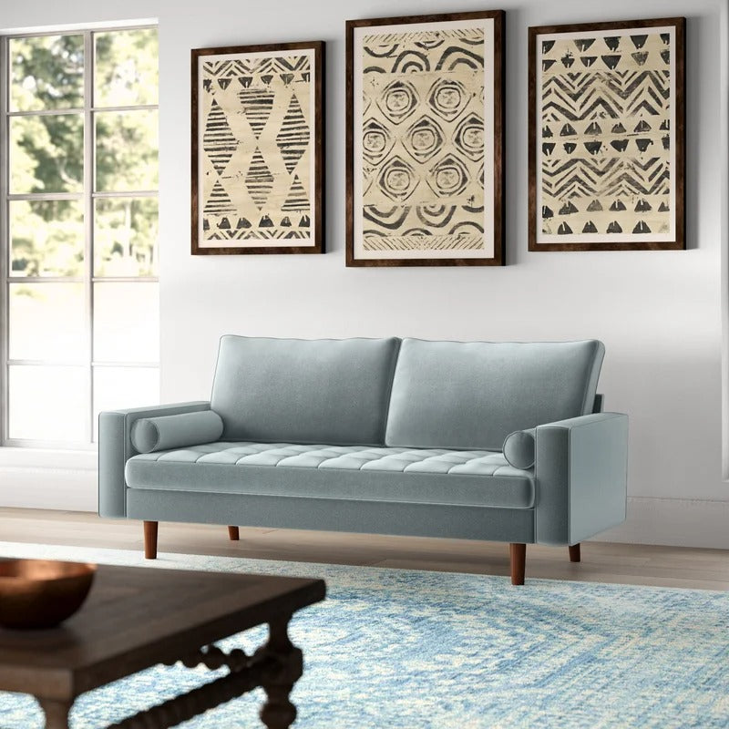 Loveseat: 69.68'' Velvet Square Arm Sofa