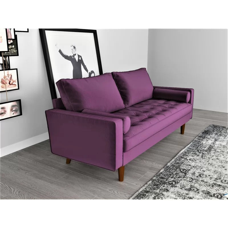 Loveseat: 69.68'' Velvet Square Arm Sofa