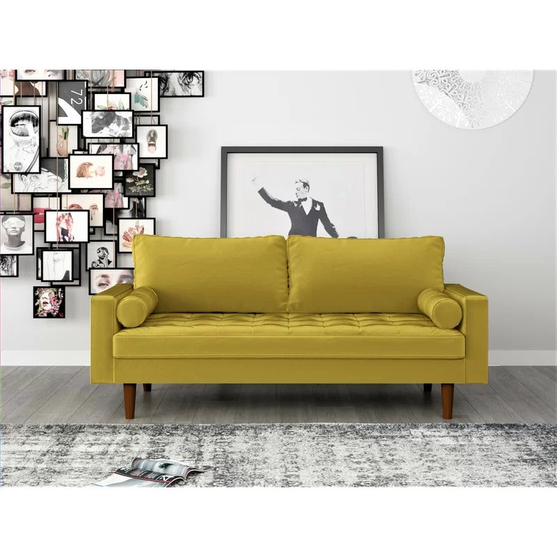 Loveseat: 69.68'' Velvet Square Arm Sofa