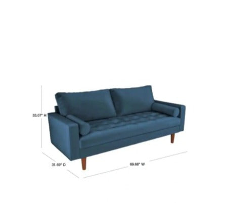 Loveseat 69.68 Velvet Square Arm Sofa