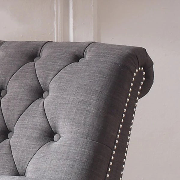 Chaise Lounge: Luxorious Indoor Chaise Lounge Chair with Nailhead Trim and Accent Toss Pillow