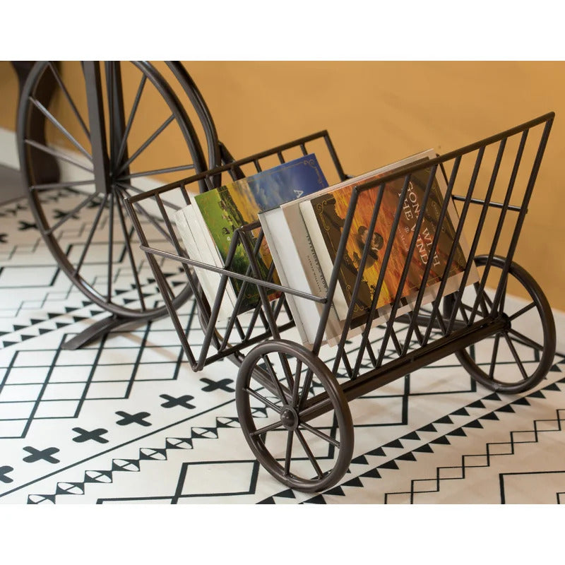 Magazine Racks: Metal Bicycle Magazine Rack