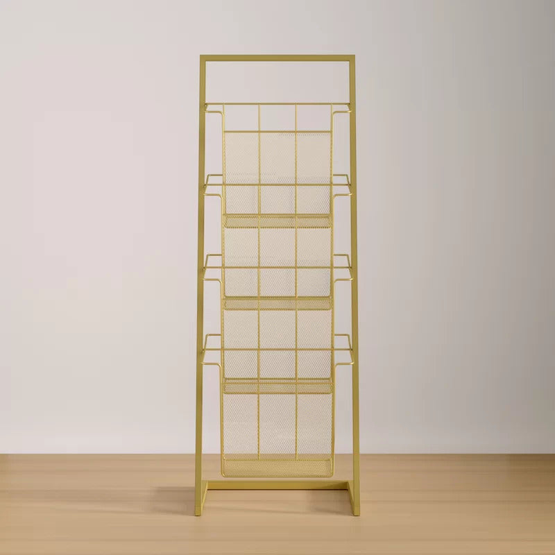 Magazine Racks: Traditional 4-Shelf Slanted Magazine Rack