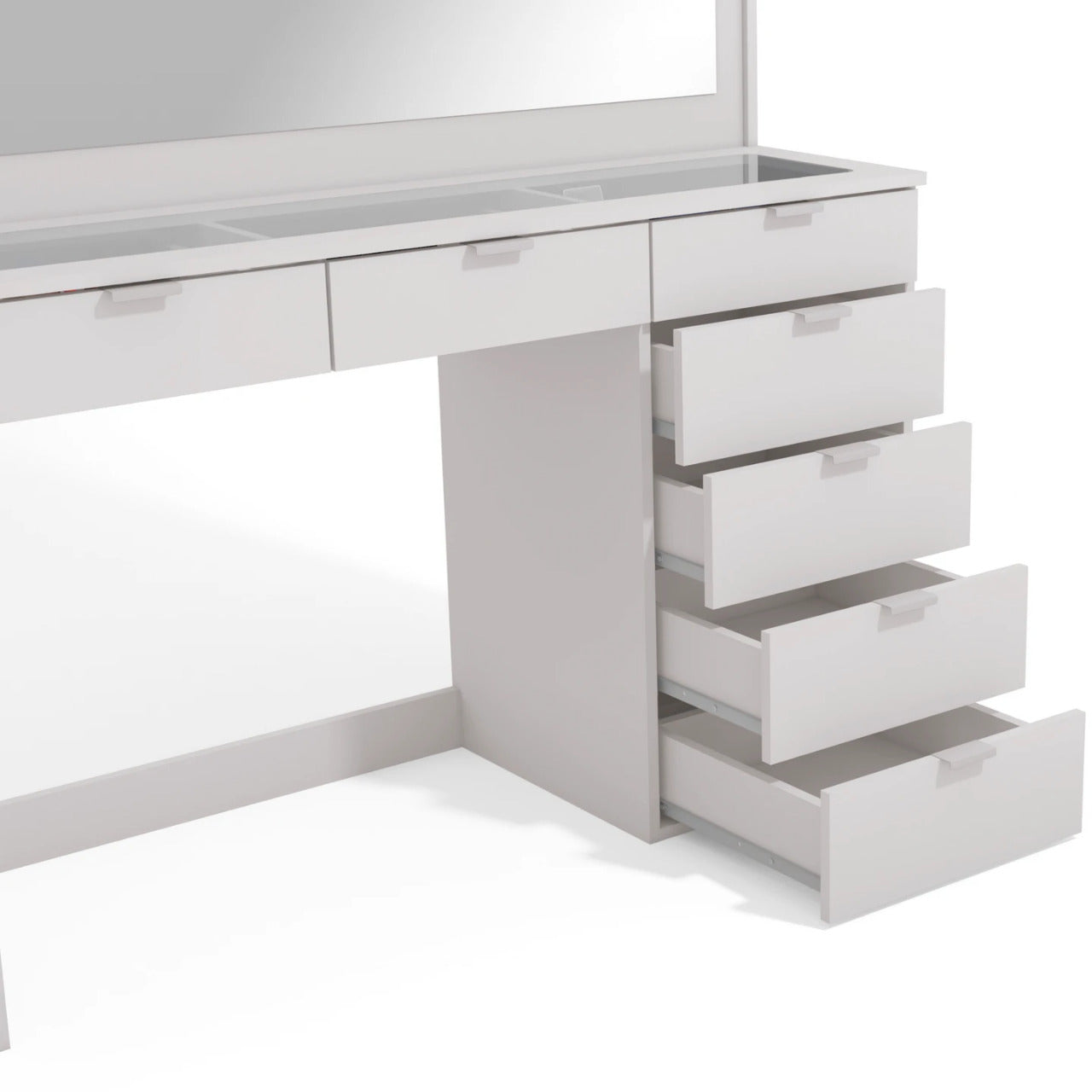 Makeup Vanity: Dressing Table with Glass Top