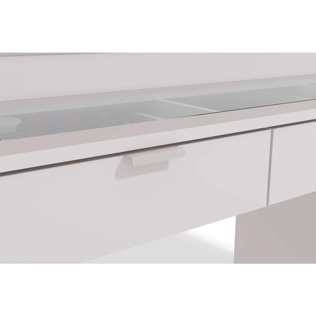 Makeup Vanity: Dressing Table with Glass Top