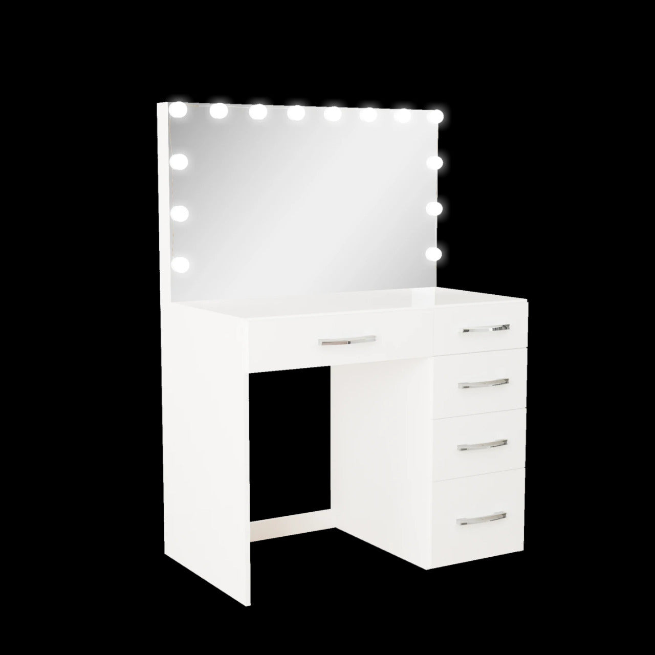 Makeup Vanity : Emie Vanity Dressing Table with Light Bulbs
