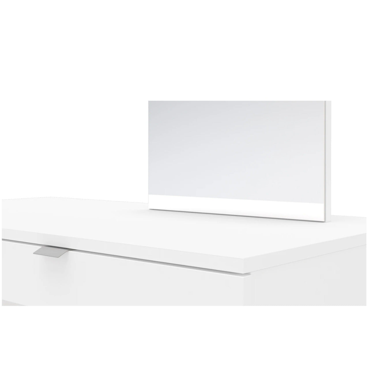 Makeup Vanity : Kate Dressing Table with Mirror, White Finish , 4 Drawers