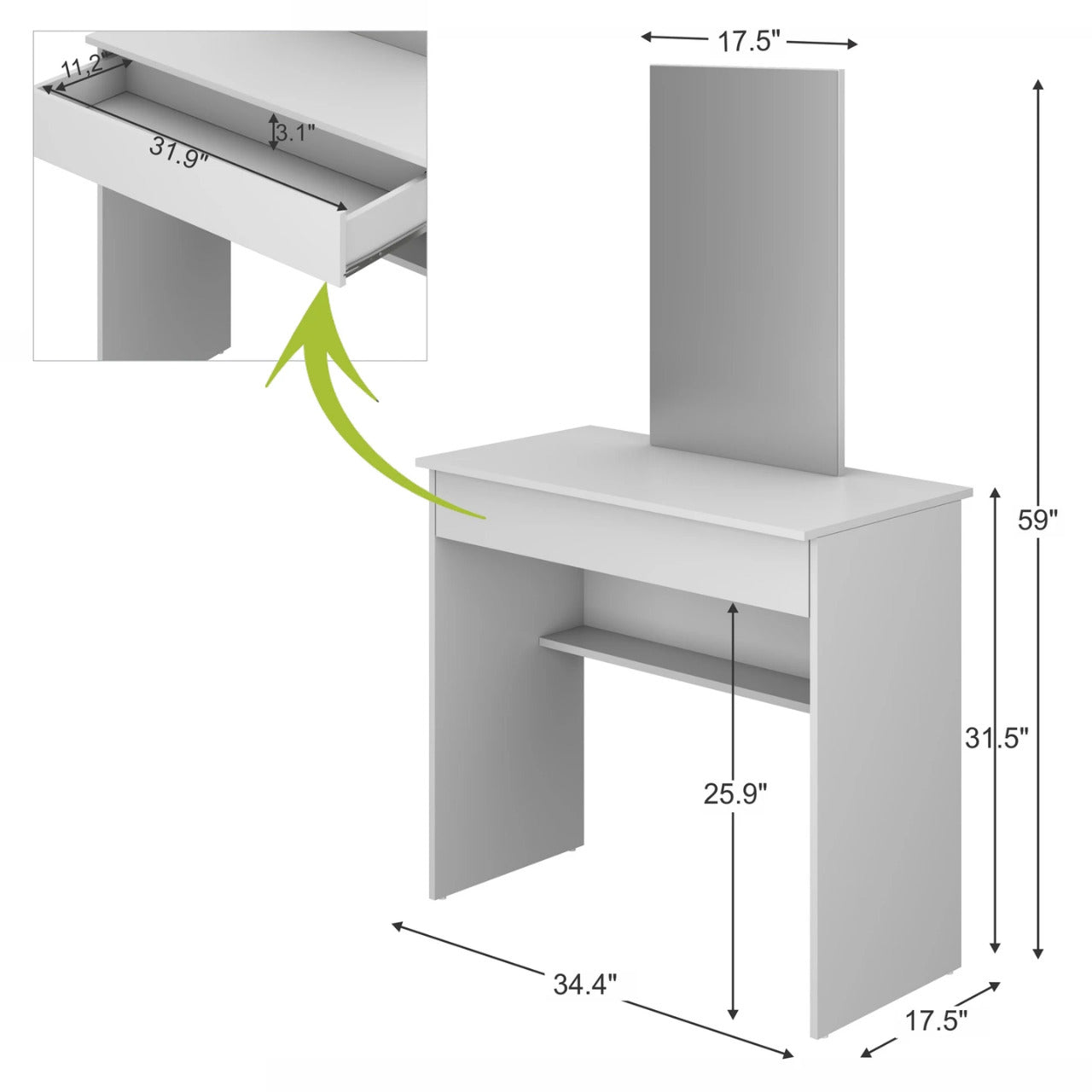 Makeup Vanity: Tom Dressing Table
