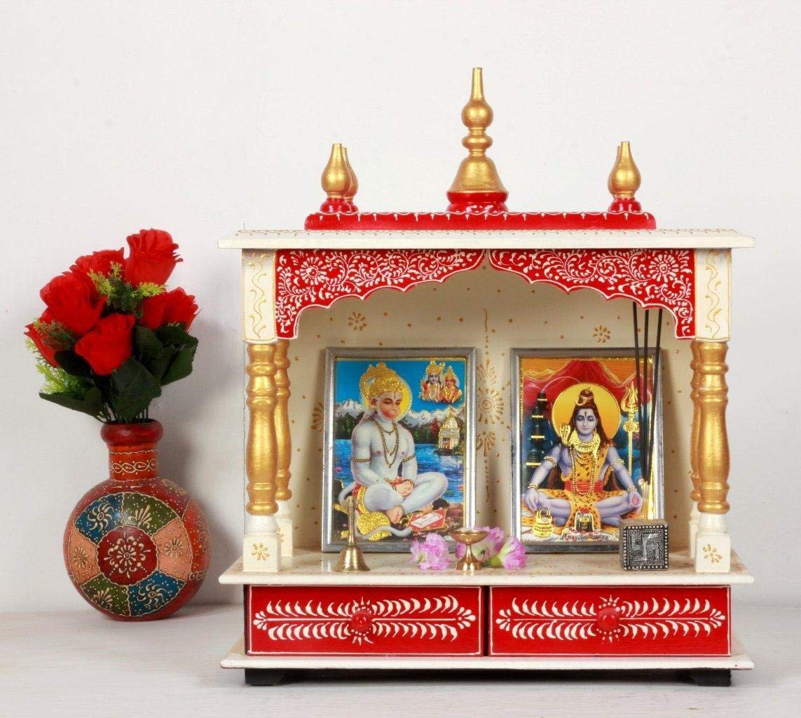 Mandir: Rajasthani Ethnic Handcrafted Wooden Temple/Mandir/Pooja Ghar/Mandapa