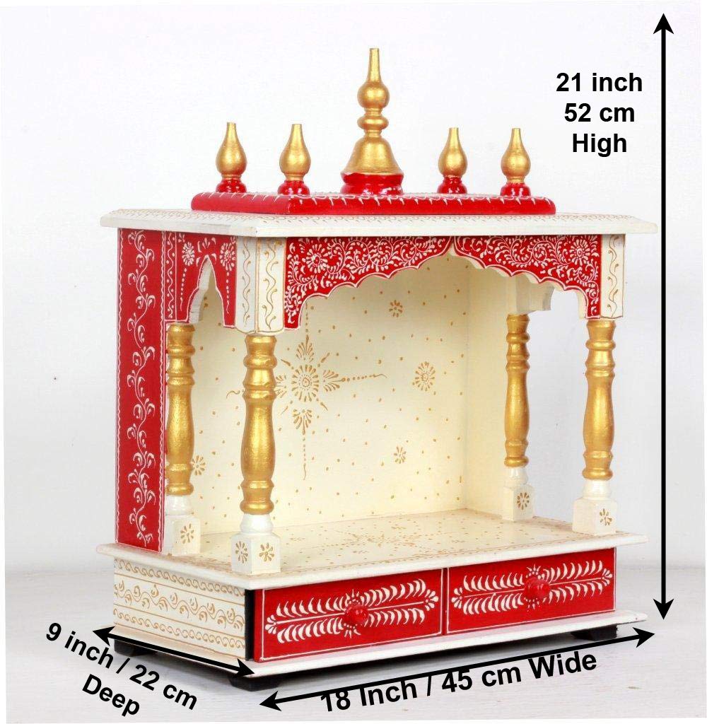 Mandir: Rajasthani Ethnic Handcrafted Wooden Temple/Mandir/Pooja Ghar/Mandapa