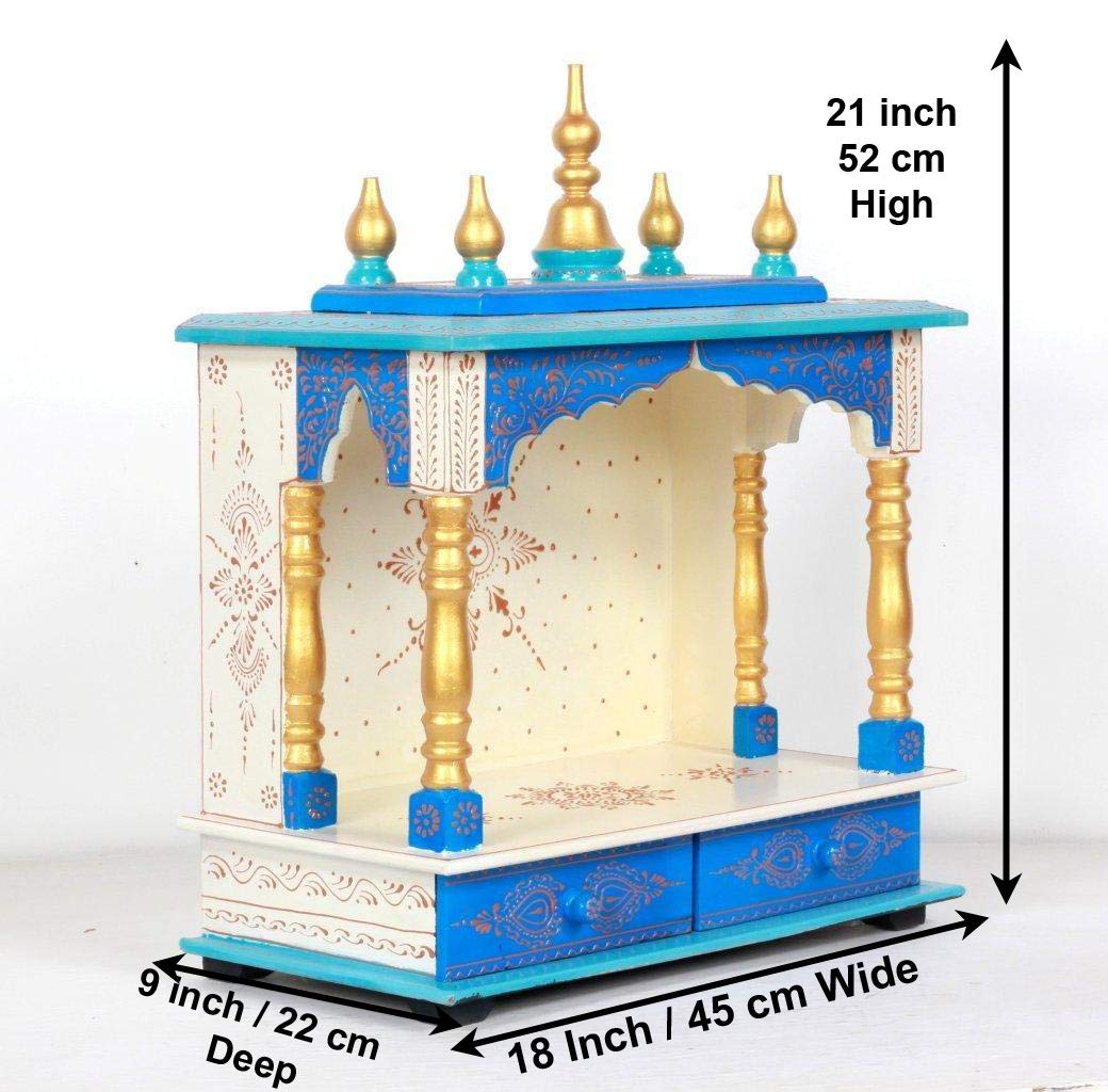 Mandir: Rajasthani Ethnic Handcrafted Wooden Temple/Mandir/Pooja Ghar/Mandapam