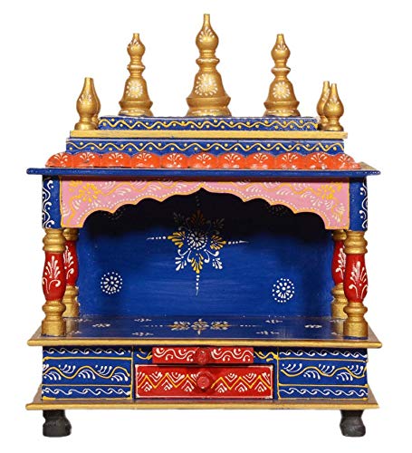 Mandir: Rajasthani Ethnic Handcrafted Wooden Temple/Mandir/Pooja Ghar/Mandapam