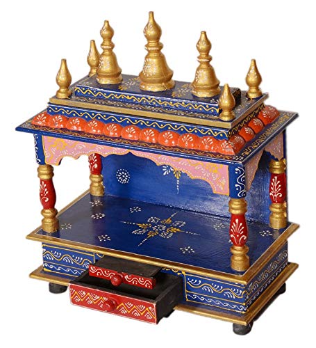 Mandir: Rajasthani Ethnic Handcrafted Wooden Temple/Mandir/Pooja Ghar/Mandapam