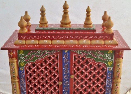 Mandir: Rajasthani Ethnic Handcrafted Wooden Temple/Mandir/Pooja Ghar/Mandapam