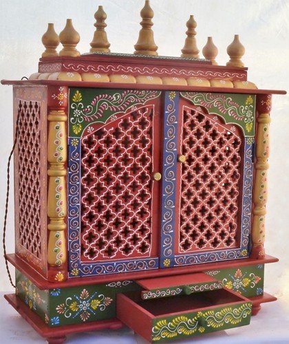 Mandir: Rajasthani Ethnic Handcrafted Wooden Temple/Mandir/Pooja Ghar/Mandapam