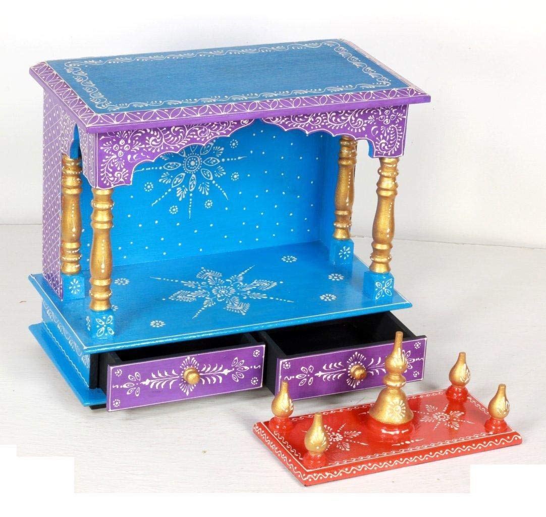 Mandir: Rajasthani Ethnic Handcrafted Wooden Temple/mandir/Pooja Ghar