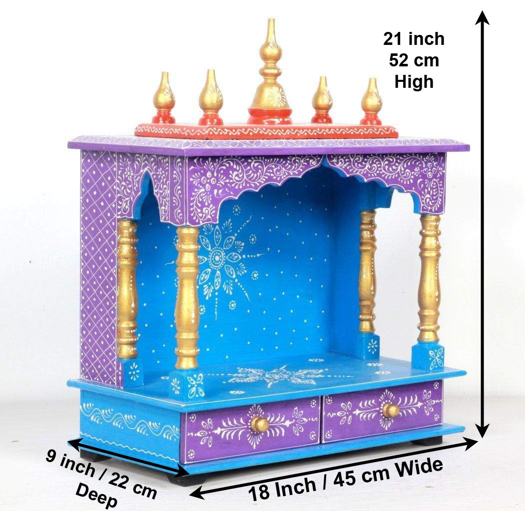 Mandir: Rajasthani Ethnic Handcrafted Wooden Temple/mandir/Pooja Ghar