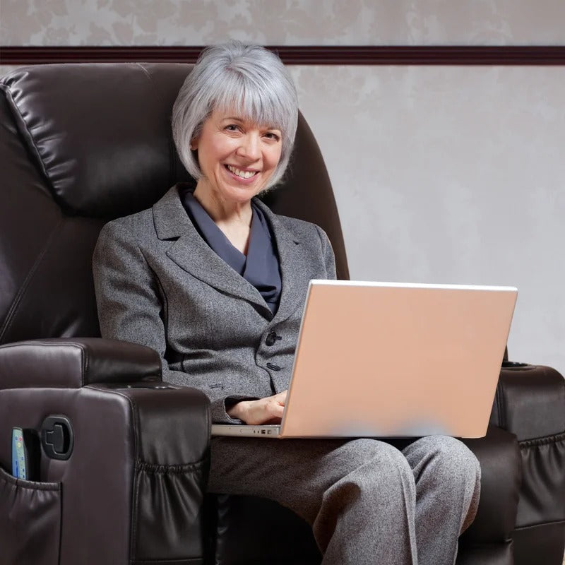 Massage Chairs: Eric Leatherette Heated Massage Chair