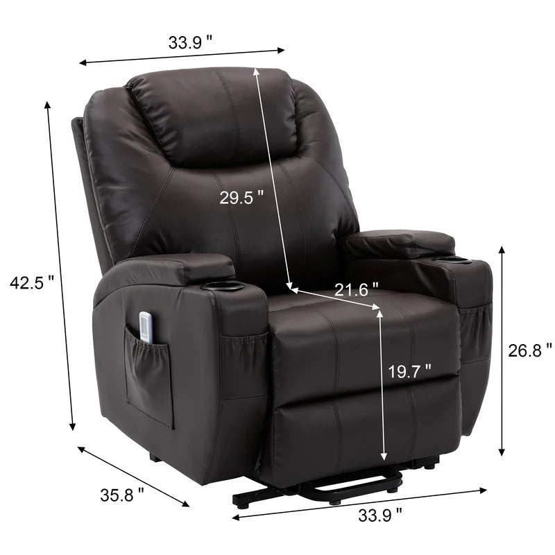 Massage Chairs: Eric Leatherette Heated Massage Chair