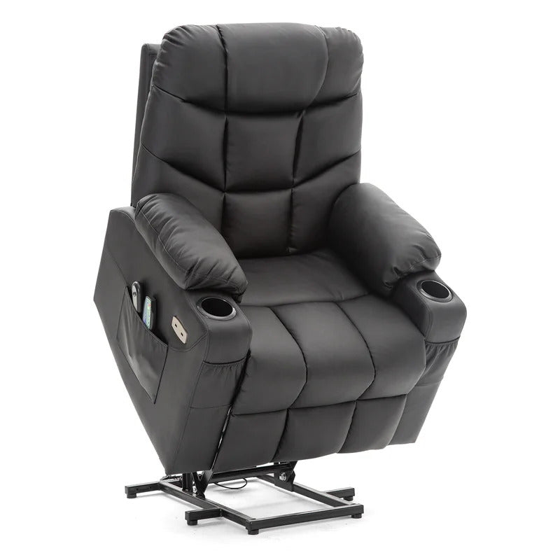 Massage Chairs: Modern Leatherette Adjustable Width Heated Massage Chair
