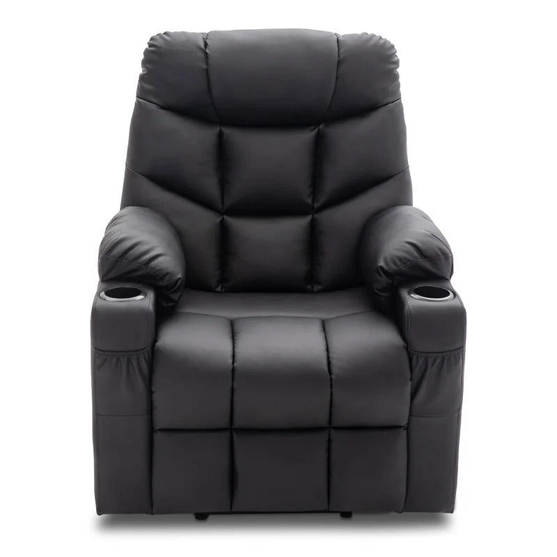 Massage Chairs: Modern Leatherette Adjustable Width Heated Massage Chair